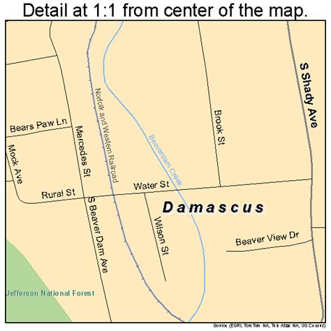 Damascus Virginia Street Map 5121184