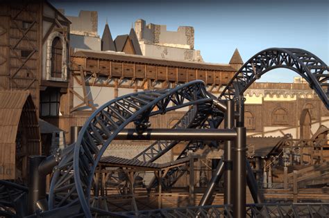 [Taron, Phantasialand] at sunset : rollercoasters