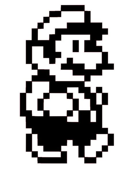 8 Bit Mario Coloring Pages