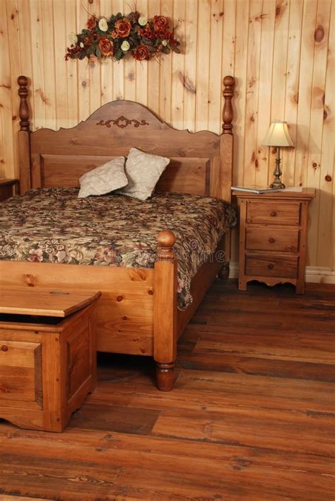 Old pine wood bedroom set stock photo. Image of house - 5145798