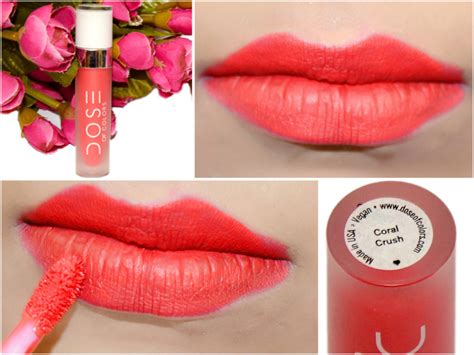 Dose of Colors Matte Liquid Lipstick Coral Crush Review, Swatches