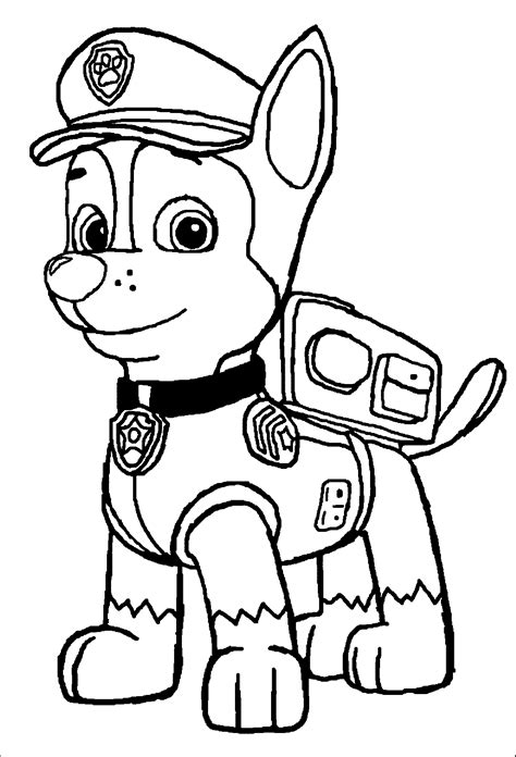 Paw Patrol Coloring Pages Chase Archives - Free Coloring Page For Kids - Coloring Home