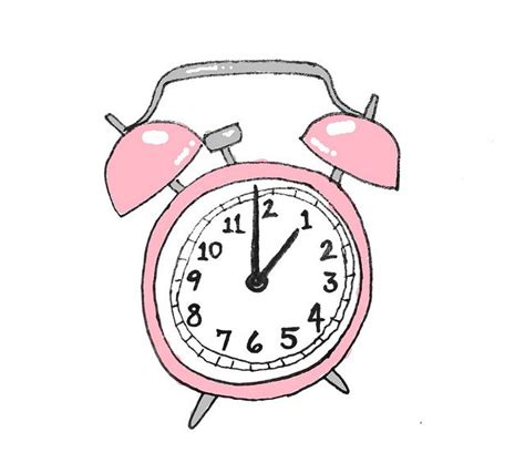 Cute Pink Aesthetic Clock Logo