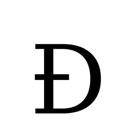 Đ | latin capital letter d with stroke | DejaVu Serif, Book @ Graphemica