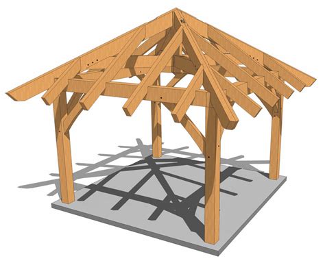 12×12 Gazebo Plans - Timber Frame HQ