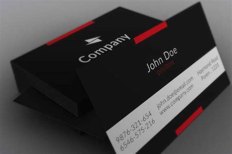 Minimalistic Black Business Card Template by BorceMarkoski on DeviantArt