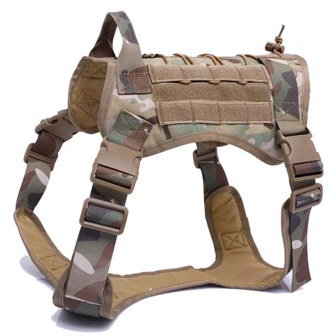 Military Tactical Dog Vest Service Dog Modular Harness Hunting Molle ...