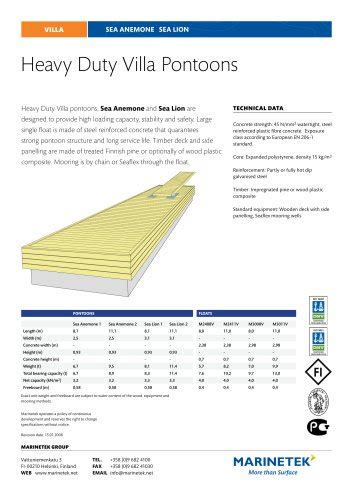 All-Concrete Pontoons 2400, 3000 - Marinetek - PDF Catalogs | Documentation | Brochures