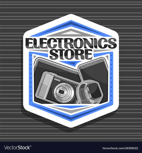 Logo for electronics store Royalty Free Vector Image