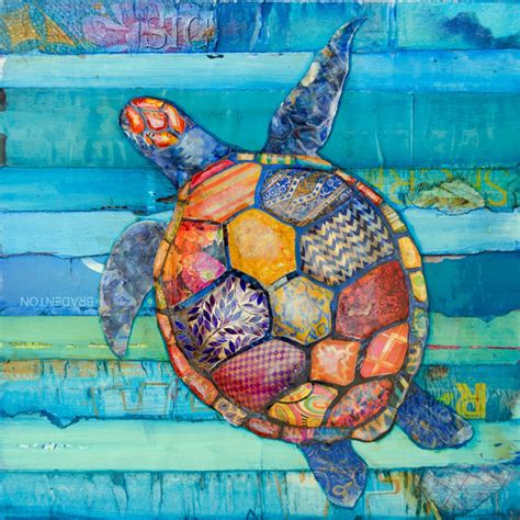 Honu -Hawaiian Honu Sea Turtle art PRINT or CANVAS vintage coastal sea ...