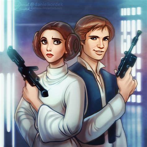 Star Wars: Leia and Han by daekazu on DeviantArt