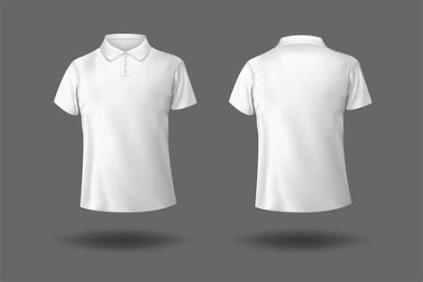 Short sleeve white polo shirt mockup 9252909 Vector Art at Vecteezy