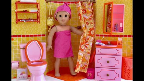 Baby Doll Bathroom for American Girl Dolls! - YouTube