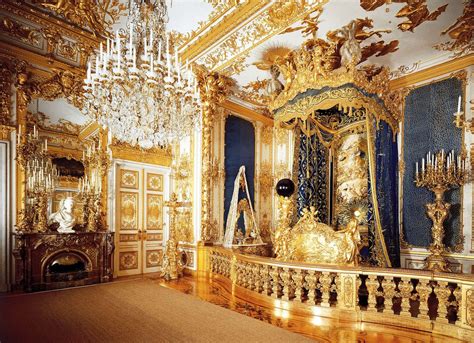 The Bedchamber of King Ludwig II at Herrenchiemsee Palace in Herreninsel, Bavaria, Germany ...