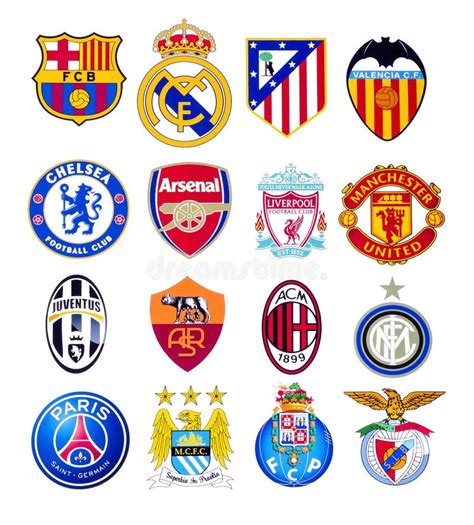 Collection of Logos of the Major European Football Leagues Editorial ...