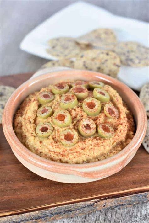 Green Olive & Pimento Hummus - Watch Learn Eat