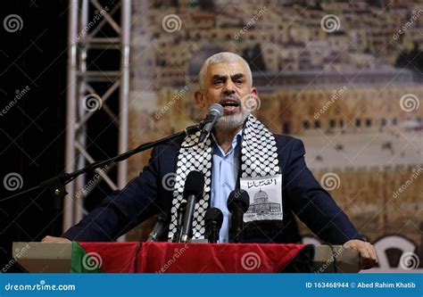 Hamas Leader Yahya Sinwar, Speaks in Gaza Strip Editorial Stock Image - Image of strip, gaza ...