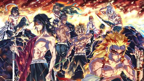 #8.991, Pillars, Members, Demon Slayer, Kimetsu no Yaiba, 4K Wallpaper ...