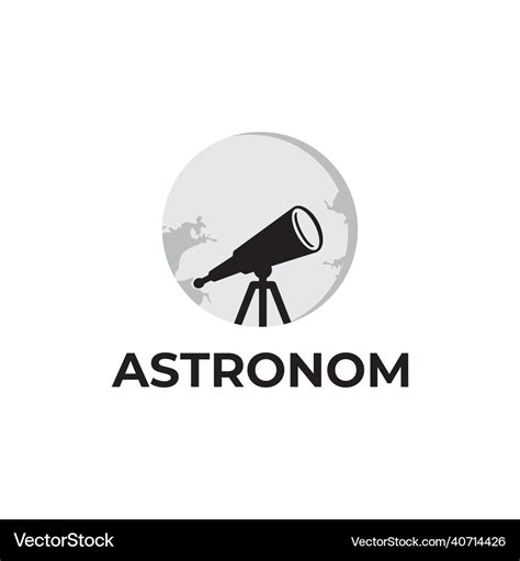 Astronomy dream with telescope logo design Vector Image