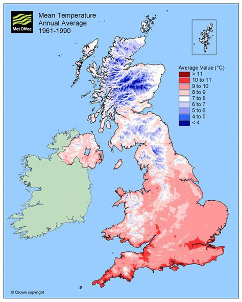 United Kingdom Climate Map | Cities And Towns Map