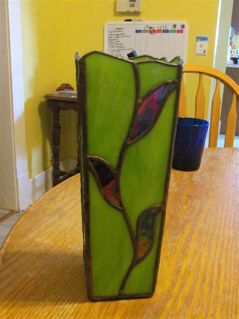 Stained Glass Vase | Stained glass furniture, Stained glass ornaments ...