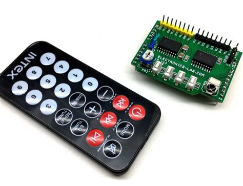 16 Channel Tiny InfraRed Remote Controller - NEC Code - Electronics-Lab.com