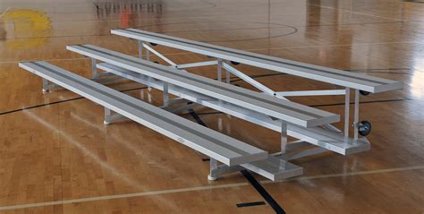 Aluminum 3 Row Tip N Roll Bleacher - Seats 18 | Sightlines