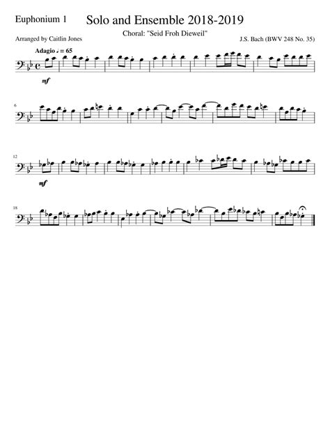 Solo and Ensemble 2018 2019 Euphonium 1 Sheet music for Euphonium (Solo ...