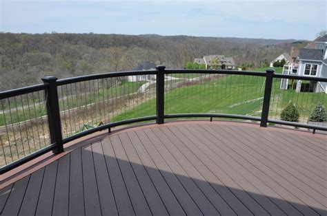 InvisARail® works great on curved deck railings! | Deck railing design ...