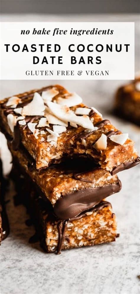 Coconut Date Bars | Vegan Gluten Free | Peanut Butter Plus Chocolate