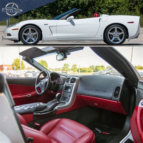 2006 Chevrolet Corvette Convertible with a 6.0 Liter LS2 V8. White body with red & black ...