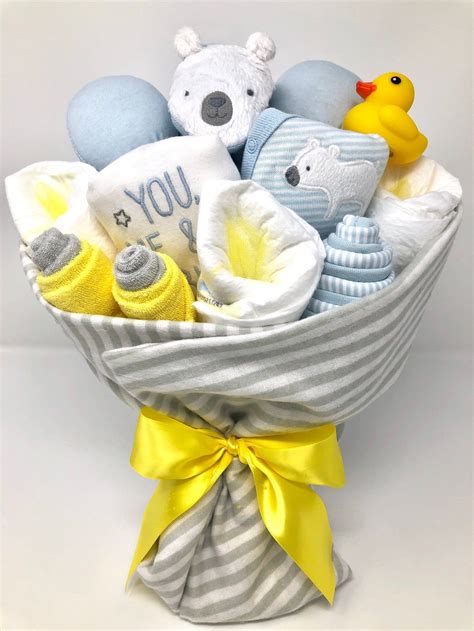 Baby Boy Gift, Baby Boy Gift Basket, Baby Boy Shower Gift/Centerpiece, Welcome Baby Boy Gift ...