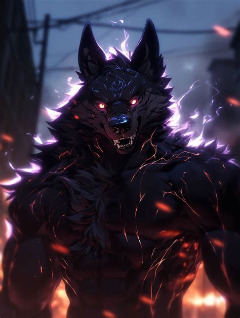 [OPEN] Furry male Black wolf by FurryKing7 on DeviantArt