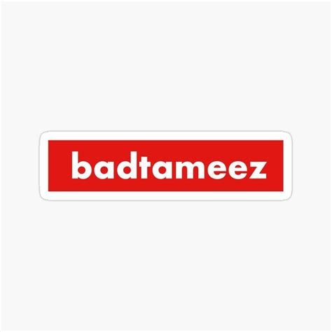 Perfect sticker for your laptop or hydroflask. Badtameez is the urdu ...