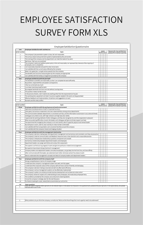 Satisfaction Survey Excel Template - Infoupdate.org