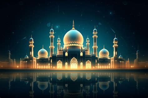 Premium AI Image | Islamic Mosque background