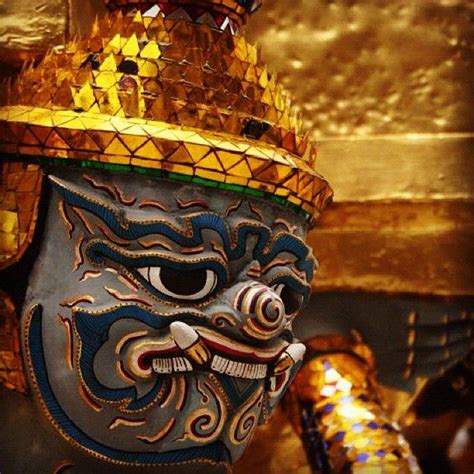 One of the many guards inside Bangkok's Wat Phra Kaew #bangkok #temples | Bangkok, Khao san road ...