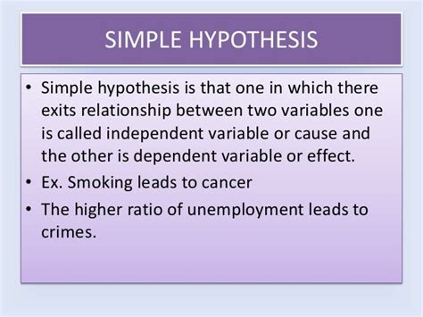 Hypothesis and its types