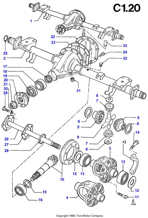 Rear Axle FORD P100 1987-1993 (DP)