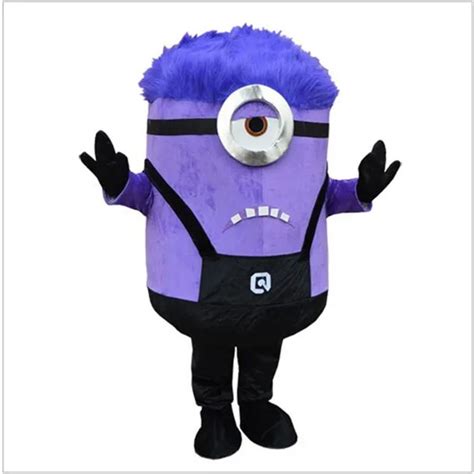 Despicable Minion mascot costume Purple Minion mascot costume for Adult ...