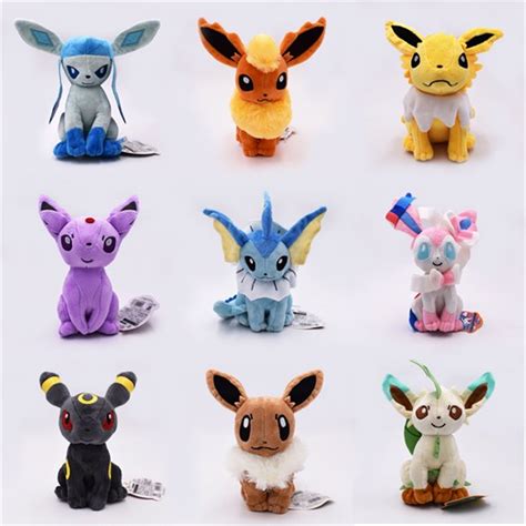 Toys Eevee Sylveon Vaporeon Umbreon Leafeon Flareon Glaceon Espeon Jolteon Pokemon Evolution ...