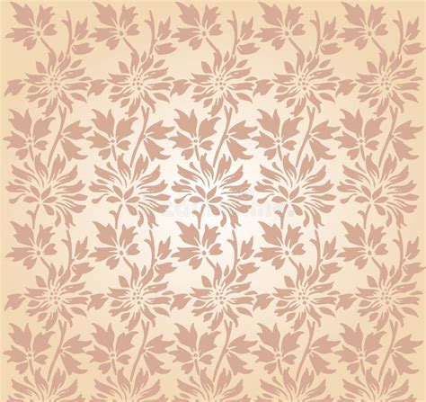 Vintage Cream Floral Wallpaper Stock Vector - Illustration of cream ...