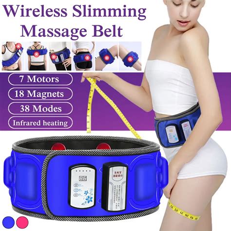 Wireless Electric Slimming Belt Lose Weight Fitness Massage X7 Times Sway Vibration Abdominal ...