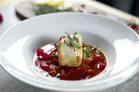 Baked Atlantic Cod with Bell Pepper and Tomato Sauce | Titania Sea Group