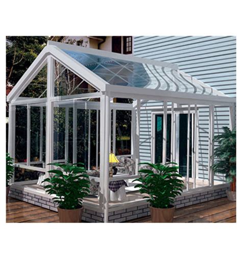 China Aluminum Sunroom Lean to House Kit Glass-to-Floor Conservatory White Plastic PVC UPVC ...