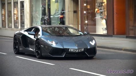 Grey 'Evil' Lamborghini Aventador - Small Revs and Accelerations - YouTube