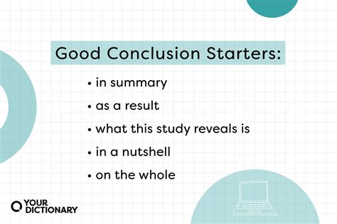 Good Conclusion Starters for Final Paragraphs | YourDictionary