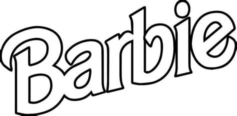 Barbie Logo Bold Line Coloring Page | Barbie logo, Coloring pages, Barbie