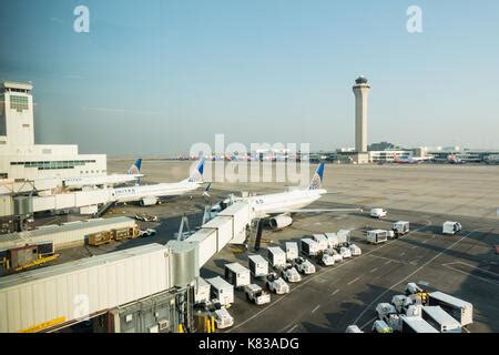 Look on the United Airlines terminal / hub at the Denver International Airport, Colorado Stock ...