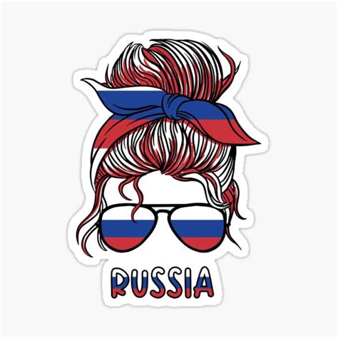 "Russia flag Russian flag" Sticker for Sale by Rueb | Redbubble